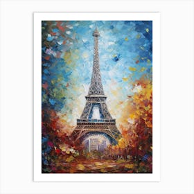 Eiffel Tower Paris France Monet Style 33 Art Print