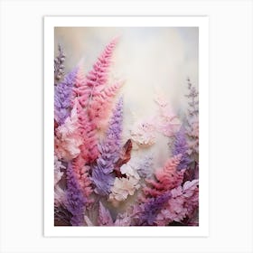 Pink Ferns Art Print