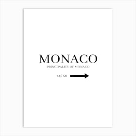 Monaco Principality Of Monaco Art Print