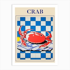 Crab 2 Seafood Poster Art Print