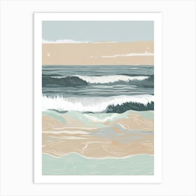 Waves At The Beach 2 Art Print