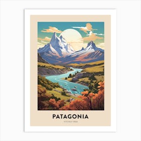 Patagonia 3 Vintage Hiking Travel Poster Art Print
