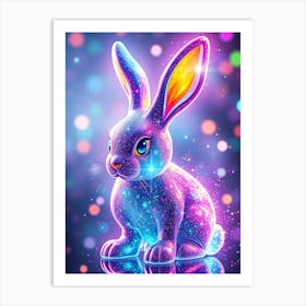 Bunny With Sparkles Poster