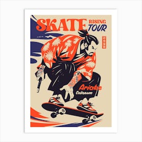 Samurai Skate Art Print