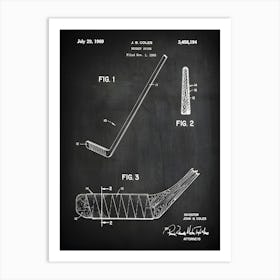 Hockey Stick Patent Print Hockey Patent Hocky Art Hockey Stick Wall Art Coles Hockey Stick Patent Hockey Decor Patentprint Sh1941 Art Print