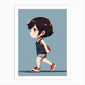 Cute Anime Girl Art Print