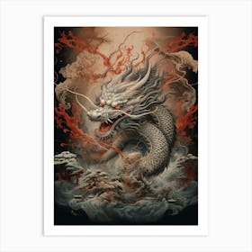 Chinese Calligraphy  Dragon 4 Art Print