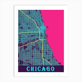 Chicago Map Poster 1 Art Print