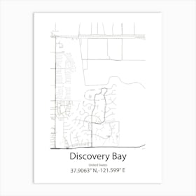 Discovery Bay,United States Minimalist Map Art Print