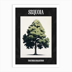 Sequoia Tree Pixel Illustration 1 Poster Art Print