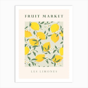 Kitchen Fruit Market - Lemons Art Print