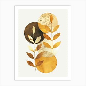 Golden Leaves 39 Art Print