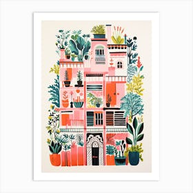 A House In Madrid, Abstract Risograph Style 1 Art Print
