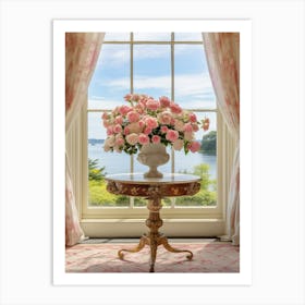 Rose Whispers: Vase Wall Décor Art Print