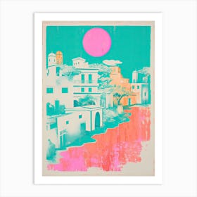 Ibiza In Risograph Style 2 Art Print