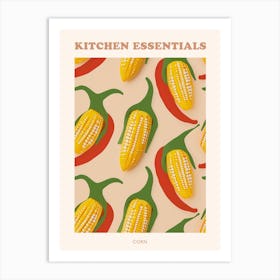 Abstract Corn Pattern Illustration 1 Poster 4 Art Print