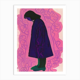 Woman In A Coat Art Print