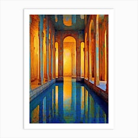 Basilica Cistern Yerebatan Sarnc Pixel Art 12 Art Print