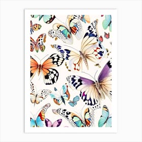 Butterflies Repeat Pattern Decoupage 3 Art Print
