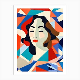 Abstract Portrait Of A Woman 6 Art Print