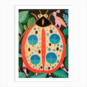 Maximalist Animal Painting Ladybug 2 Art Print