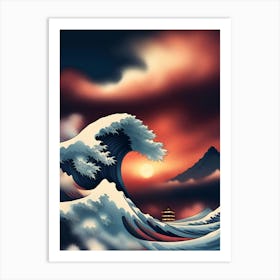 Great Wave Off Kanagawa 5 Art Print