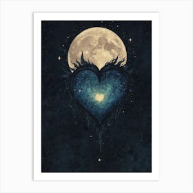 Heart Of The Moon Art Print
