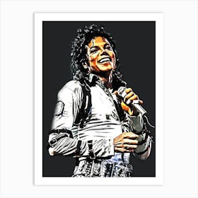Michael Jackson king of pop music 29 Art Print