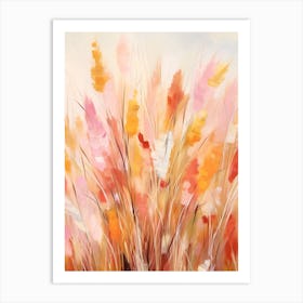 Fall Flower Painting Fountain Grass 3 Art Print