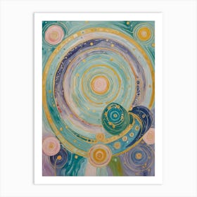 Pastel Spiral Symphony Art Print