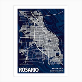 Rosario Crocus Marble Map Art Print