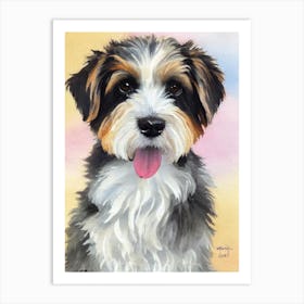 Dandie Dinmont 4 Terrier Watercolour Dog Art Print