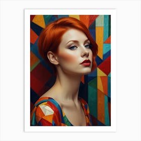 Beautiful Woman With Red Hair 1 Art Print