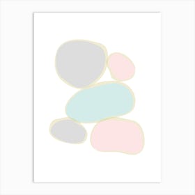 Pastel Stones Three Art Print