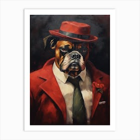 Gangster Dog Boxer Art Print