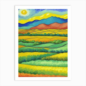 Landscape By Van Gogh Art Print