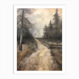 Old Forest Road Painting Art Print