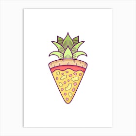 Pineapple Pizza Coat Of Arms Art Print