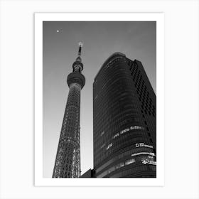 Tokyo Skytree Tower | Black and White Photography Art Print