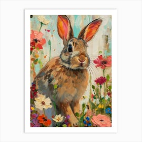 Mini Rex Rabbit Painting 4 Art Print