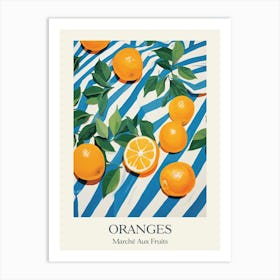 Marche Aux Fruits Oranges Fruit Summer Illustration 4 Art Print
