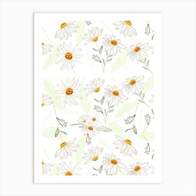 Colorful Daisies Art Print