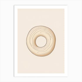 Schmear Bagel Minimalist Line 1 Art Print