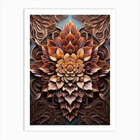 Symmetrical Mandalas Geometric Illustration 8 Art Print