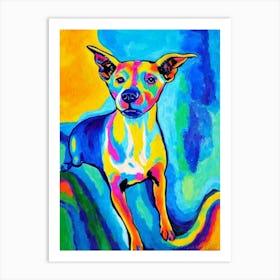 Xoloitzcuintli Fauvist Style Dog Art Print