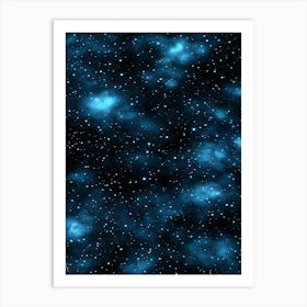 Blue Space Background 4 Poster