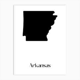 Arkansas Silhouette Art Print