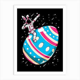 Easter Egg Astronaut Art Print