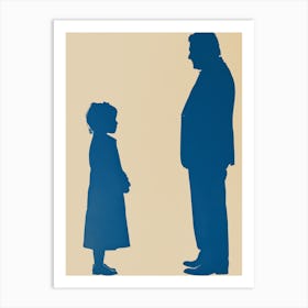 Father And A Daughter Art Print