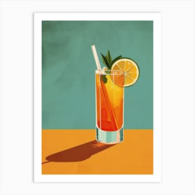 Cocktail Cosmos: Swanky Mid-Century Art Print